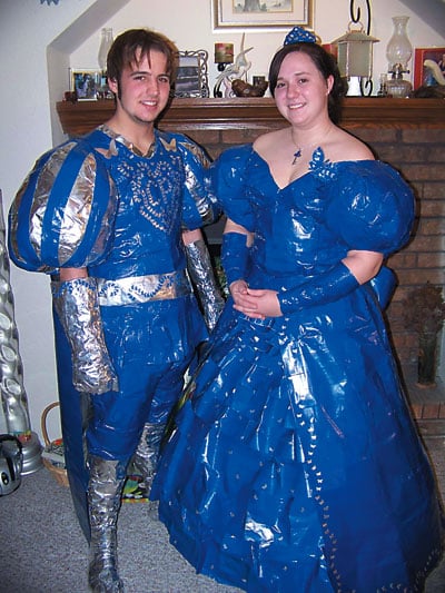 This couple went colored duct tape crazy!