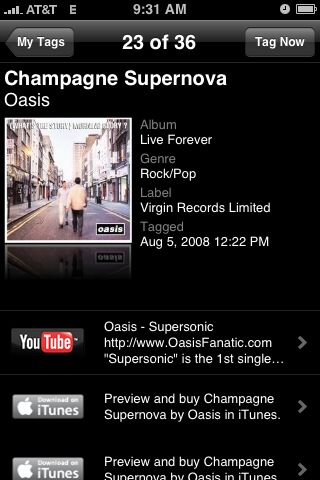Tagged song