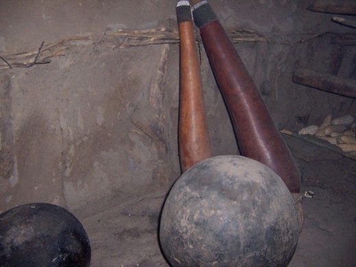 Primitive tools used in the kitchen.