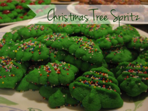 christmas tree spritz cookies