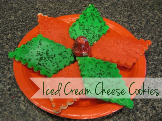 iced cream cheese christmas cookies