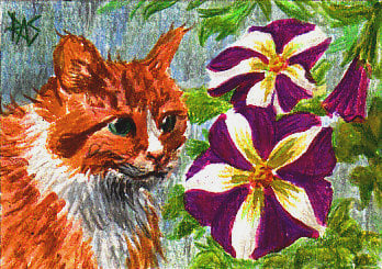 Soggy Moggy Vs. The Purple Petunias, by Robert A. Sloan