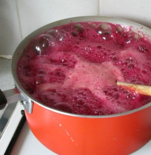 Plum Jam on the Stove