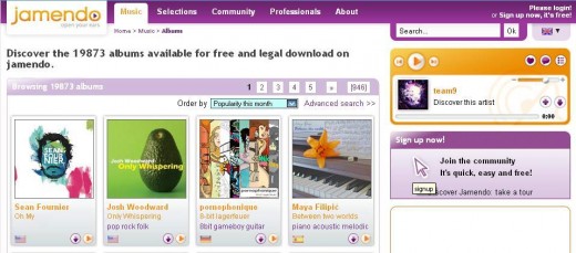 Snapshot taken from http://www.jamendo.com/en/albums