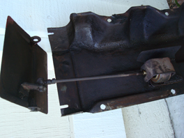 Vent door and bellows removed from corvair