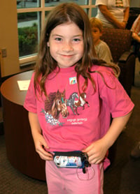 Young Girl with Insulin Pump