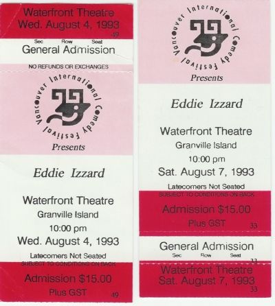 Tickets From My Frist Two Eddie Shows