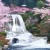 Japan Cherry Blossom By Moving Waterfall