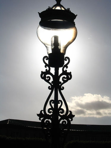 Solar powered streetlight, Denmark