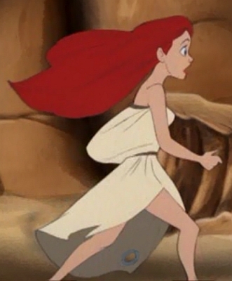 One rope around top of dress, another length of rope around the waist to help hold it in place