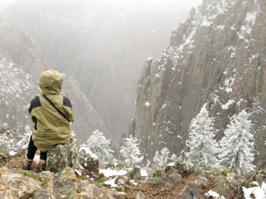 Contemplating at Black Canyon of the Gunnison, Colorado