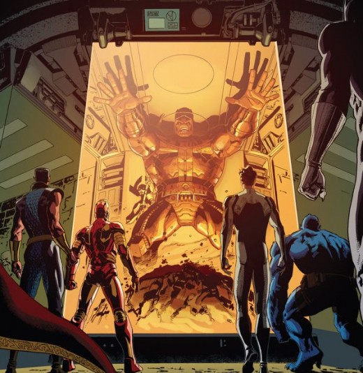 Thanos encased in Amber. Excerpt from Infinity #6 (2013)