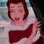 Belle's lovely makeup, and view of the front of the cloak Belle's lovely makeup, and view of the front of the cloak