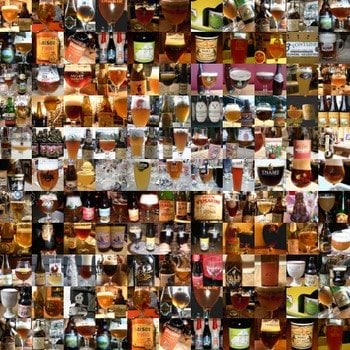 Collage of beers. www.belgian-beers.eu