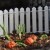 Miniature white picket fence Miniature white picket fence