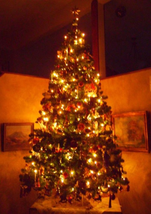 xmas tree dark light