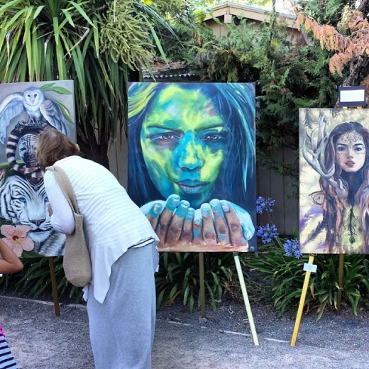 Artwork displayed at the annual Foundation event