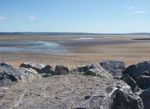 The mud flats at the Millennium Coastal Park in Llanelli