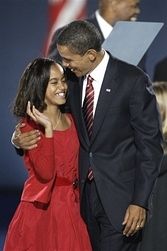 Malia Obama and Dad