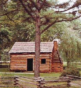 Lincoln's boyhood home sketch by answers.com