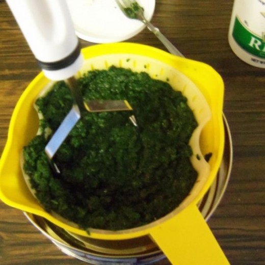 Make sure spinach is well drained.  I smash it through a strainer first.  To save a step I mix it in the cheese mixture sometimes (most of the time).