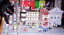 My LEGO City with our cat Zanda