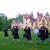Northern Constabulary Pipe Band performing on the lawns of Aldourie Castle.
