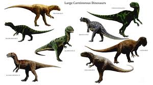 Some of the many dinosaur predators.