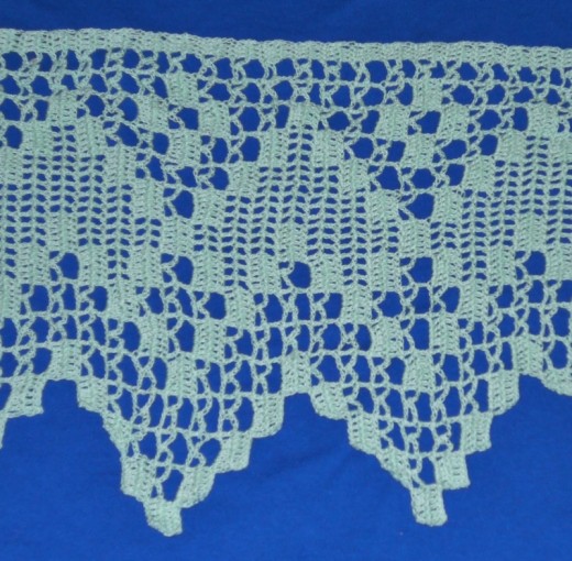 Crocheted filet pattern made by the author
