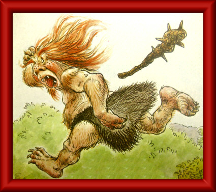 The terrible troll on the run!