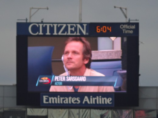 He was spotted and announced on the big screen.