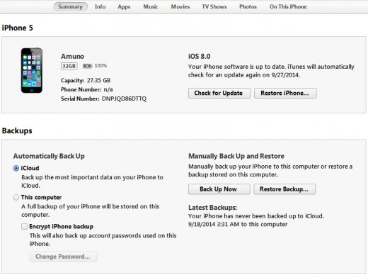 iTunes lets you restore iPhone firmware and iPhone backup