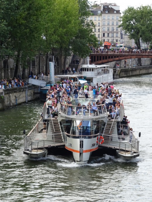 Everything is very crowded in Paris in the summer tourist season