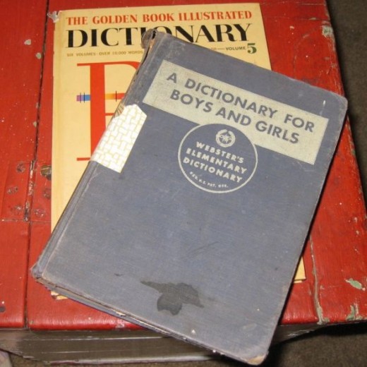 Vintage dictionaries for crafting.