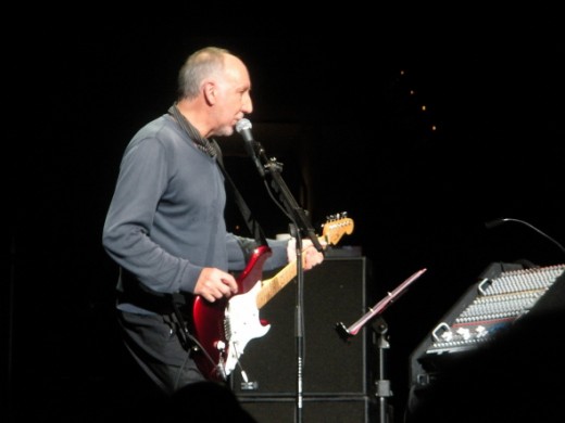 Pete Townshend on stage with The Who