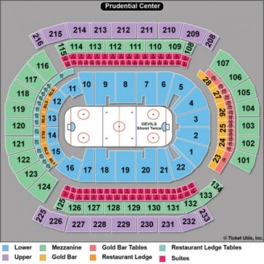 'The Rock' Seating Chart