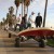 Rob Riding His World's Largest Skateboard In Venice, CA. Rob Riding His World's Largest Skateboard In Venice, CA.