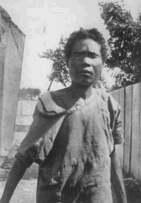 Photograph of an alleged real zombie, Felicia Felix-Mentor, photographed by anthropologist Zora Neale Hurston in 1937 while doing research in Haiti.