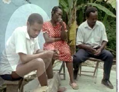 Wilfred Doricent, an alleged Zombie teenager who died in 1988 and was spotted in 1989 wandering around the village in Haiti.
