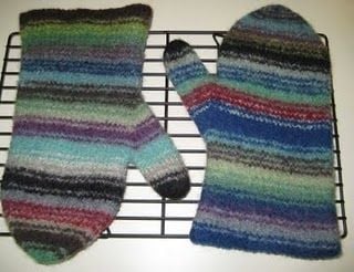 Felted Oven Mitts