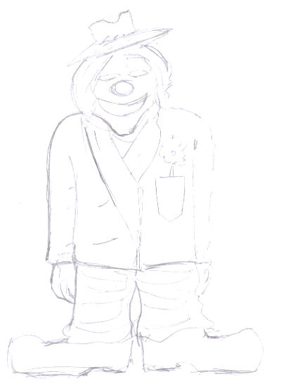 First clown sketch.