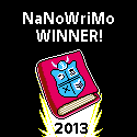 My NaNoWriMo badge from 2013.