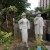 Statues outside a park. Statues outside a park.