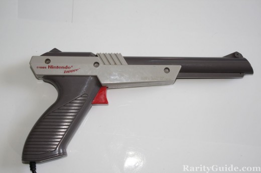 Duck Hunt used the Nintendo Zapper Light Gun. There were other games that used this thing, such as Hogan's Alley. All in all, the light gun was a pretty forgettable NES accessory. Oh, and you need an old fashioned CRT television to use one of these.