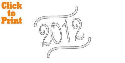 2012 Script Stencil