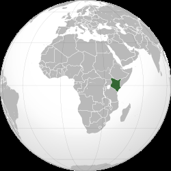 Map showing Kenya
