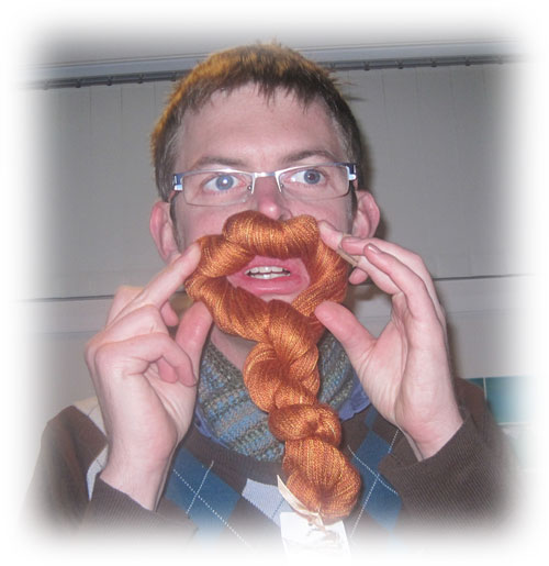Yarn skein orange beard