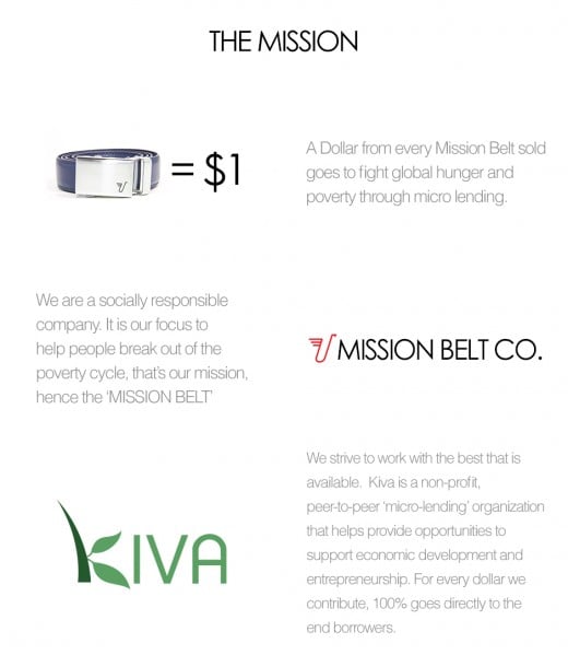Buy a belt and save a family is a great mission!  This graphic is from the Missionbelt.com website