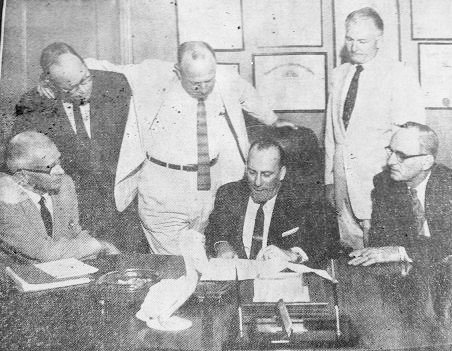 Jack Gremillion (seated, center) and other coastal states AGs