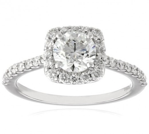 Get a 1.5 ct tw halo engagement ring delivered to your door by tomorrow!